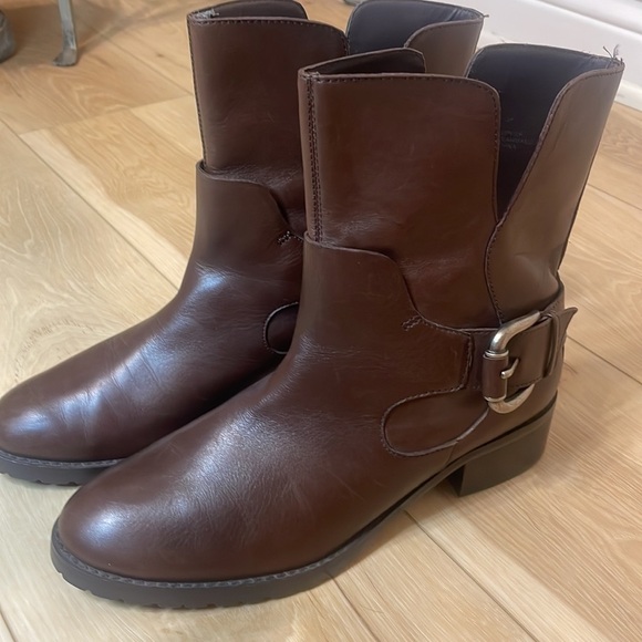 Donald J Pliner Brown Leather Booties Size 7 - Picture 13 of 15